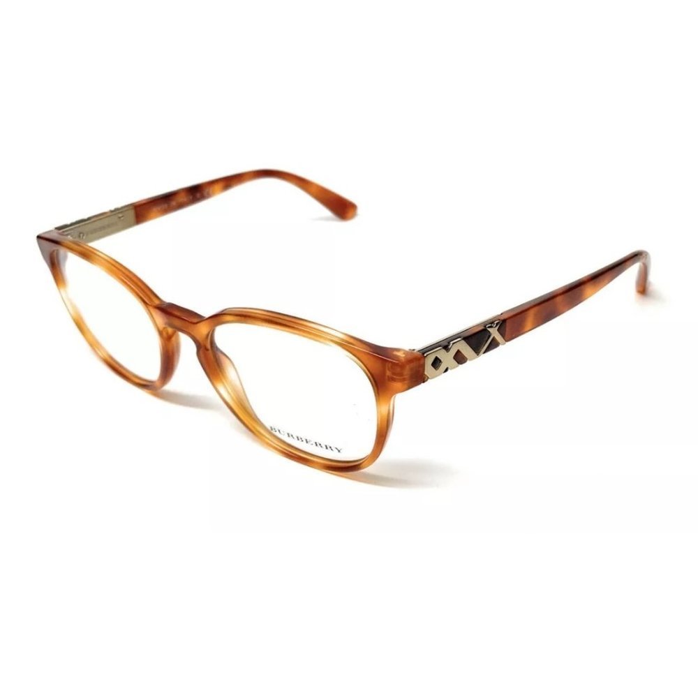 Burberry Unisex Light Havana Round Eyeglasses!